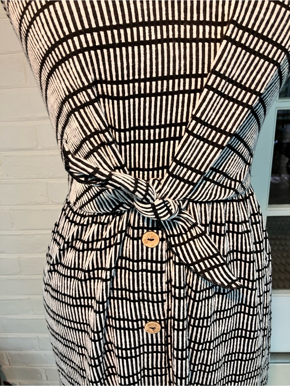 Caution To The Wind Black and White Women’s Dress Large - Picture 2 of 7